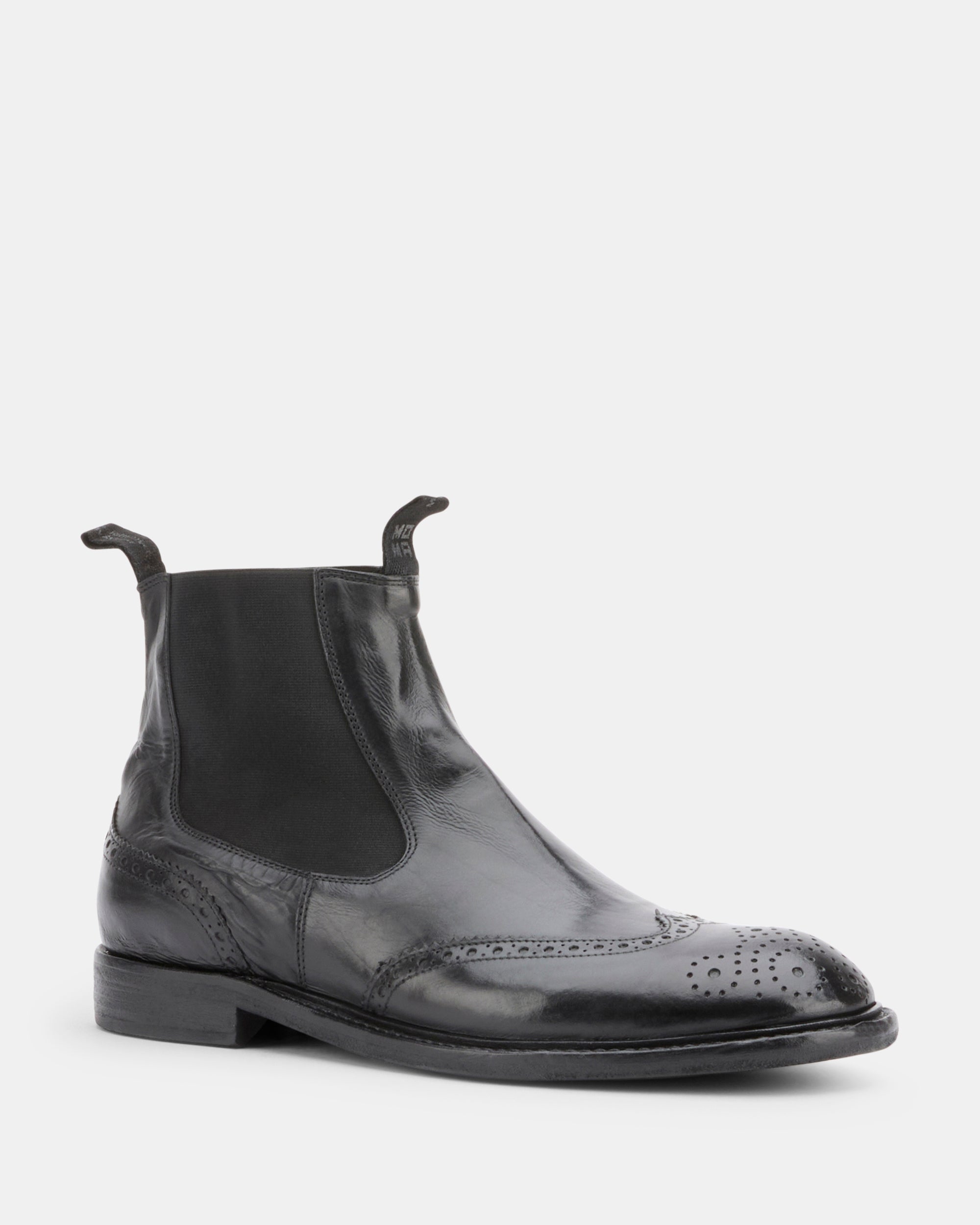 Brogue Tronchetti Santoni Chelsea Boot Santoni In Pelle E Camoscio